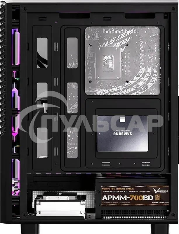 Компьютерный корпус Aerocool / Formula Mana Geometry черный без БП ATX 3x120мм 1xUSB 3.0 1xUSB3.1 audio bott PSU