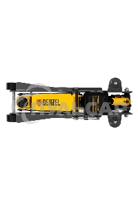 Домкрат гидравлический подкатной с фиксатором Denzel 2,5 т,85-385 мм, в пласт. кейсе