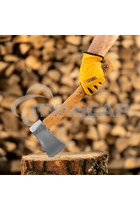 Топор кованый Denzel 900 г, американский тип, буковая рукоятка, 430мм, EFP