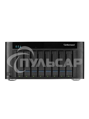 Система хранения данных Infortrend EonStor GSe Pro 100 8bay. Intel Atom 2.4GHz 4C CPU, 1x4Gb non-ECC, 4x1GbE(RJ45), 2x USB 2.0, 2x USB 3.0, 1x Host Board slot, 1xPSU and 8 drive trays (GSe Pro 108-C)