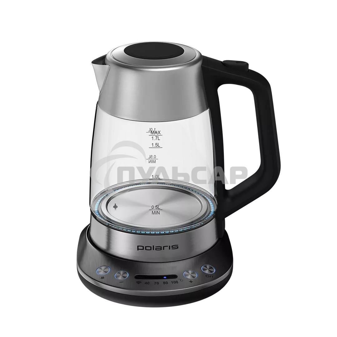 Чайник электрический Polaris PWK 1775CGLD WIFI IQ Home серебро