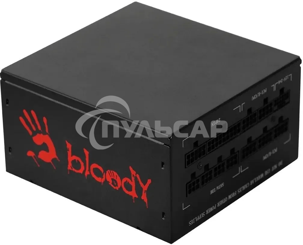 Блок питания Bloody BD-PS1250P, 1250 Вт, 80 PLUS Platinum, 140мм, модульный, черный