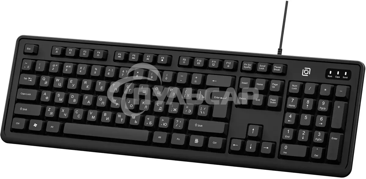 Клавиатура проводная Oklick K175 черный USB Multimedia