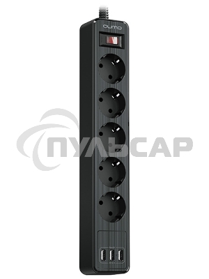 Сетевой фильтр QUMO Power Bar 5SP4U (P-0005), черный