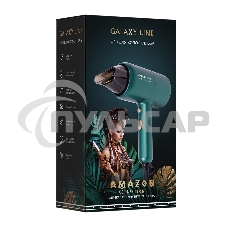 Фен для волос Galaxy Line GL 4359, изумрудный, 2100 Вт, 2 скорости потока воздуха, функция 