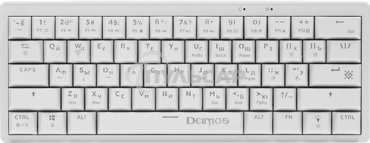 Клавиатура проводная Defender Deimos GK-303, USB, белый