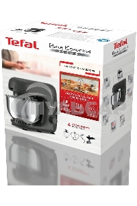 Кухонная машина Tefal Bake Essential QB161H38, черный/серебристый