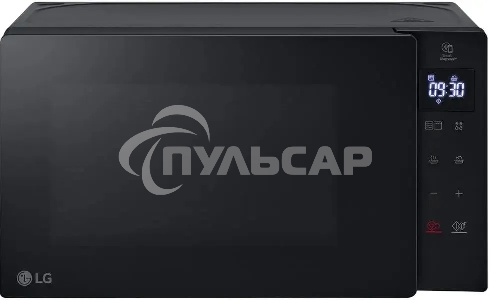 Микроволновая печь LG MH6032GAS черный, 20 л, 700 Вт, переключатели - сенсор