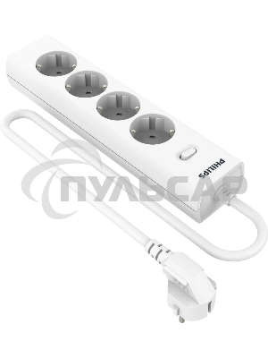 Сетевой фильтр Philips CHP2145WC/51, 5м, 4 розетки, белый