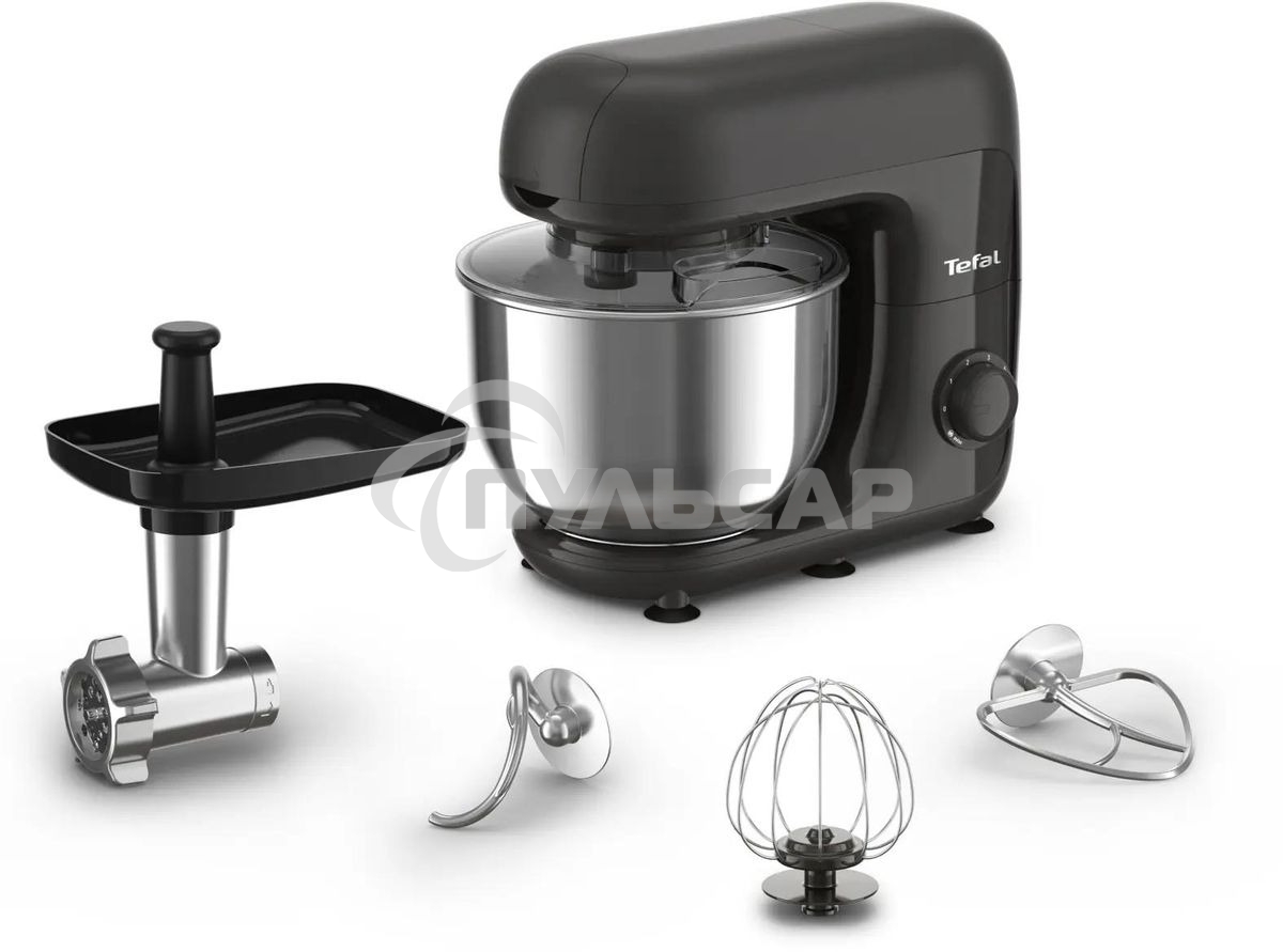 Кухонная машина Tefal Bake Essential QB161H38, черный/серебристый