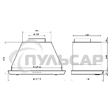 Вытяжка встраиваемая Elikor 72Н-1000-Э4Д серый, 72 см, 1000 куб. м/ч, 56 дБ