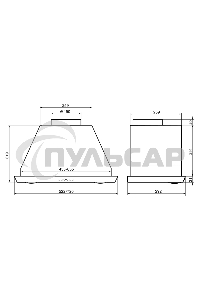 Вытяжка встраиваемая Elikor 72Н-1000-Э4Д серый, 72 см, 1000 куб. м/ч, 56 дБ