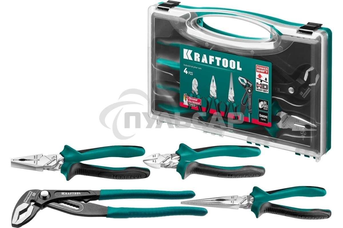 Набор губцевого инструмента KRAFTOOL 22012 4 шт