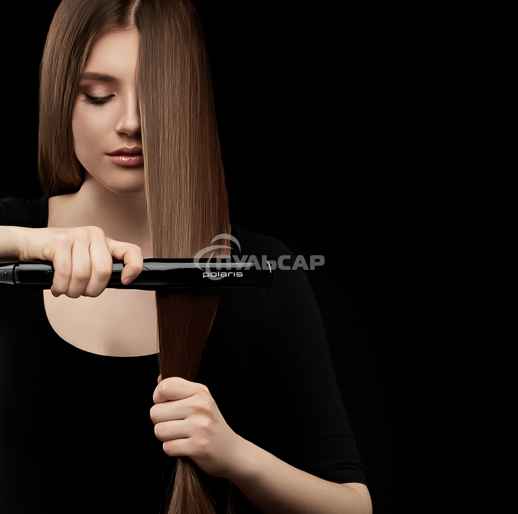 Выпрямитель Polaris PHSS 2595TAi Argan Therapy PRO 48Вт черный (макс.темп.:230С)