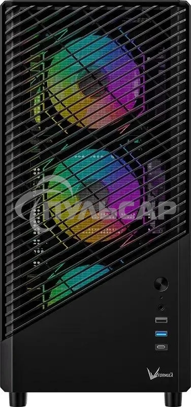 Компьютерный корпус Aerocool / Formula Mana Geometry черный без БП ATX 3x120мм 1xUSB 3.0 1xUSB3.1 audio bott PSU