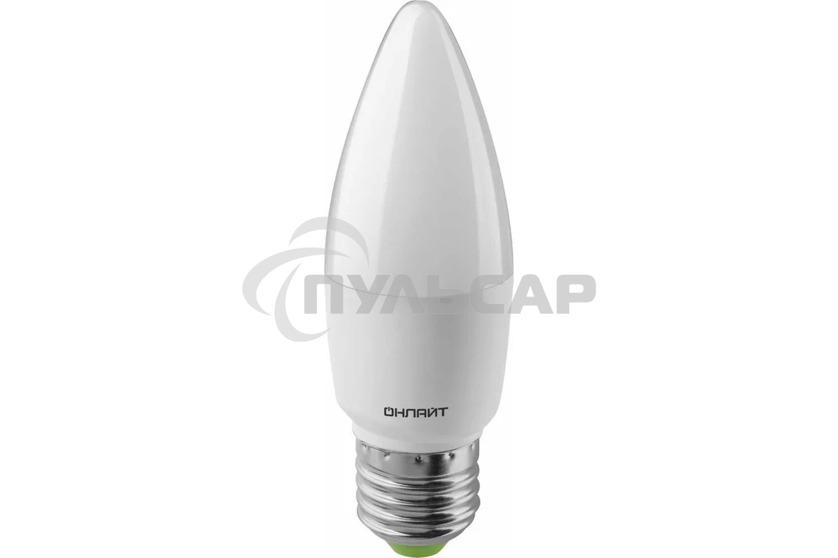Лампа светодиодная ОНЛАЙТ 61961 OLL-C37-10-230-6.5K-E27-FR