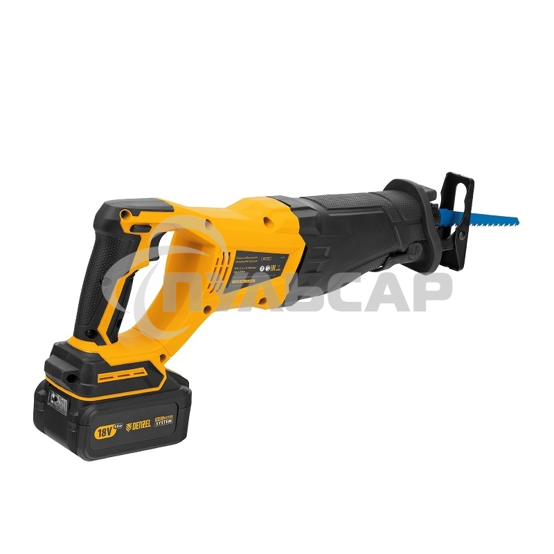 Пила сабельная аккумуляторная бесщет BRC-120, 18В Li-Ion Denzel