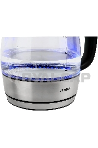 Чайник электрический Centek CT-0018, 1.2л, 1600Вт, стекло, серебристый