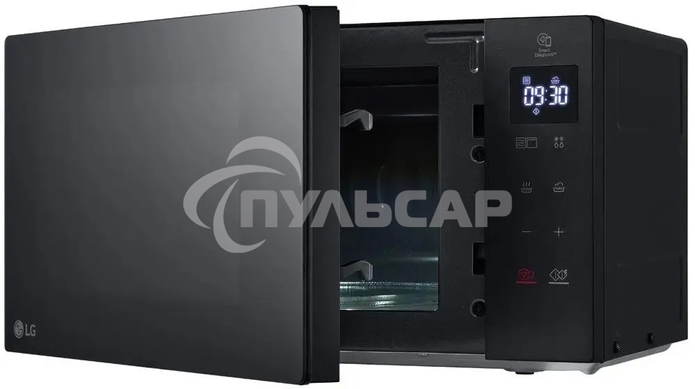Микроволновая печь LG MH6032GAS черный, 20 л, 700 Вт, переключатели - сенсор