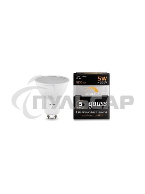 Лампа светодиодная Gauss Led MR16 GU10-dim 5Вт 3000К диммируемая