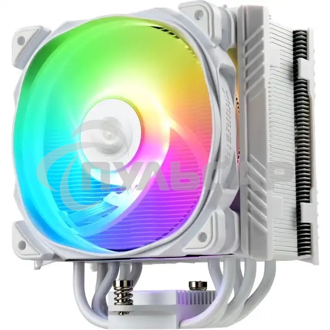 Кулер для процессора Alseye ETS-T50A-W-ARGB белый, 120 мм, алюминий/медь, 1600 об/мин, 24 дБ, 4 pin, 230 Вт, 160 мм