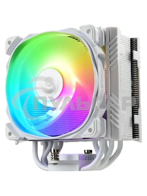 Кулер для процессора Alseye ETS-T50A-W-ARGB белый, 120 мм, алюминий/медь, 1600 об/мин, 24 дБ, 4 pin, 230 Вт, 160 мм