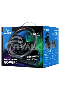 Руль SVEN GC-W650 (педали, вибро, D-pad, 21 кл, PS4/PS3/XB1/XB360/NS/PC/X-D-Input)