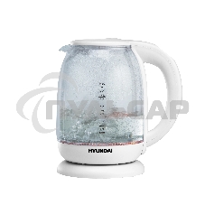 Чайник электрический Hyundai HYK-S3808 1.7л. 2200Вт белый (корпус: стекло)