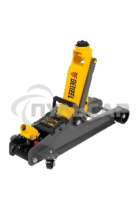 Домкрат гидравлический подкатной с фиксатором Denzel 2,5 т,85-385 мм, в пласт. кейсе