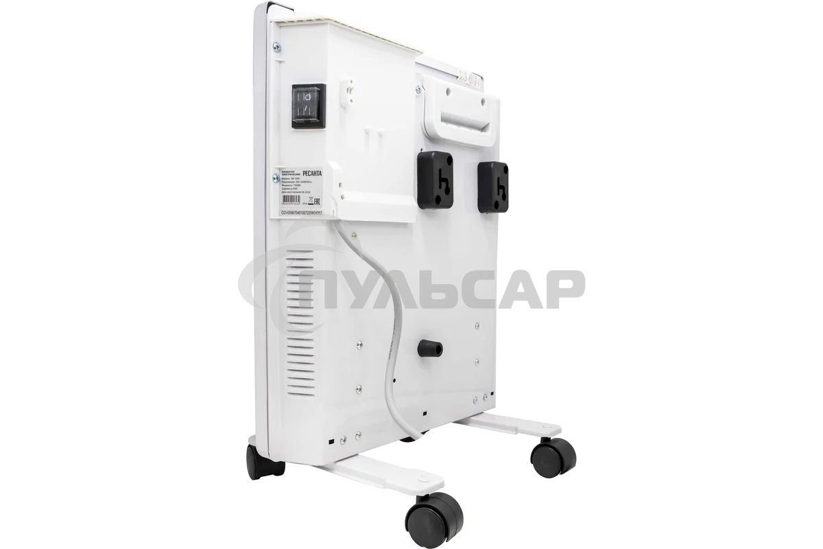 Конвектор Ресанта ОК-1000 белый, 1000 Вт, 15 м2, термостат