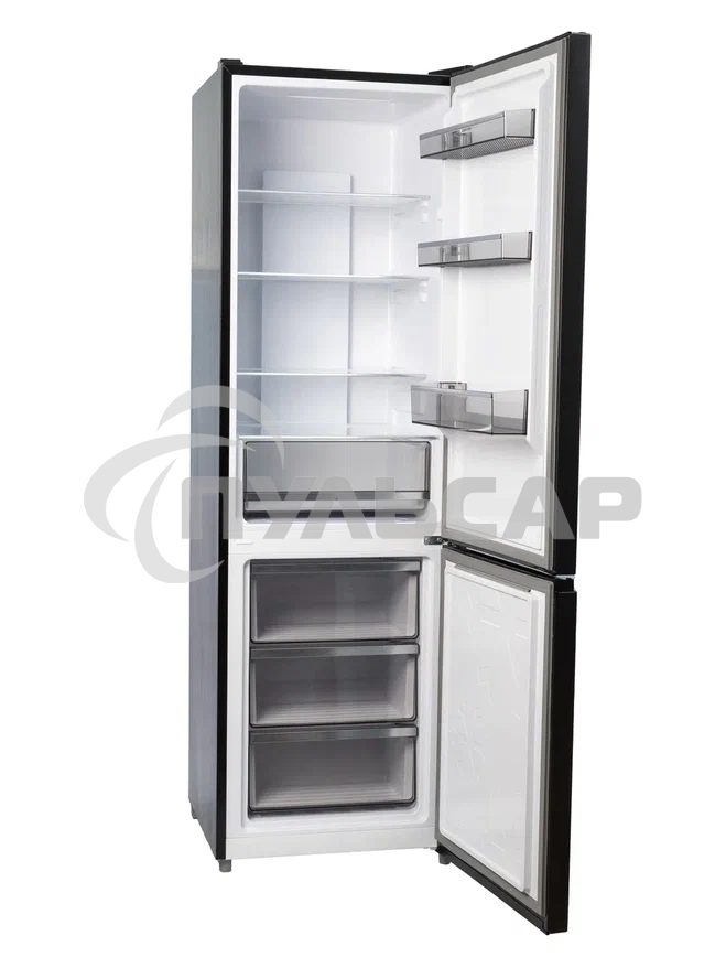 Холодильник Smile SRF378DI графит двухкамерный 240/95л морозилка снизу, No Frost