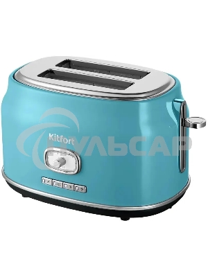 Тостер Kitfort КТ-6455 815Вт голубой/серебристый