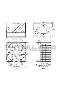 Кулер ID-Cooling Frozn A610 ARGB черный 120мм алюминий/медь 2000rpm 30db 4-pin 250W 155мм