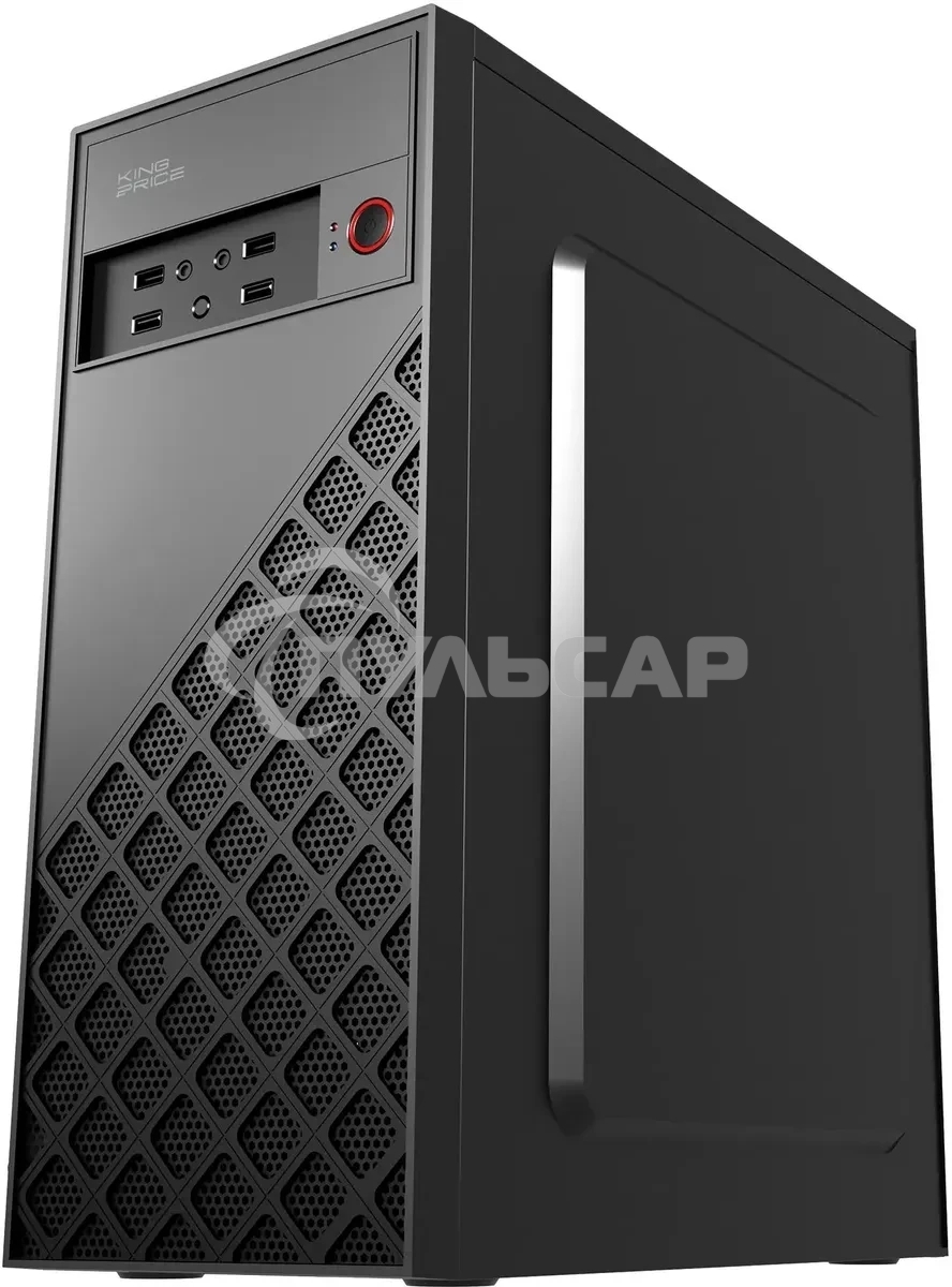 Компьютерный корпус KingPrice KPCC-MD203 черный без БП ATX 1x80мм 3x120мм 2xUSB 2.0 audio