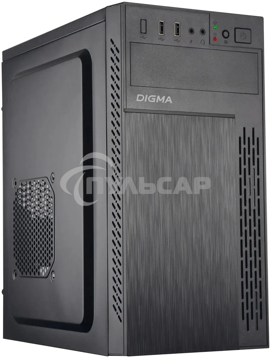 Компьютерный корпус Digma DCC-MN301 черный без БП mATX 1x80мм 2x120мм 1xUSB 2.0 1xUSB 3.0 audio