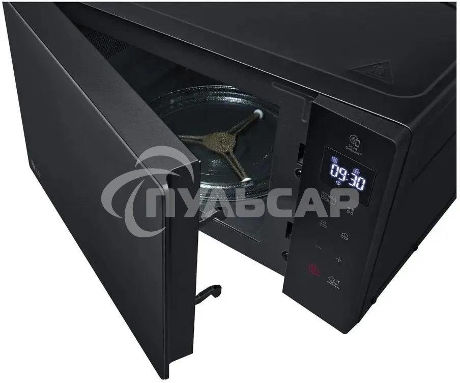 Микроволновая печь LG MH6032GAS черный, 20 л, 700 Вт, переключатели - сенсор
