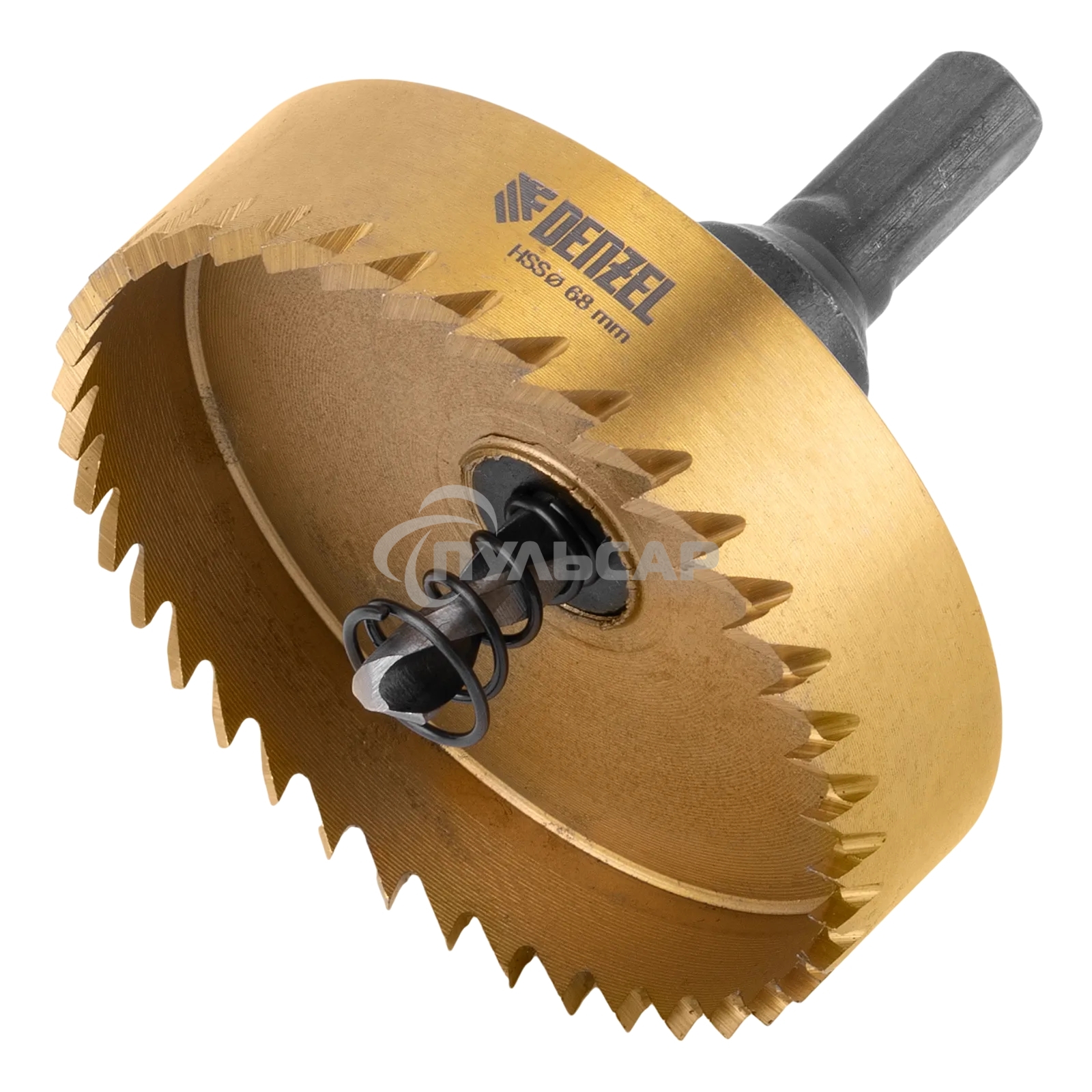 Коронка по металлу Denzel HSS, 68 мм, нитридтитановое покрытие