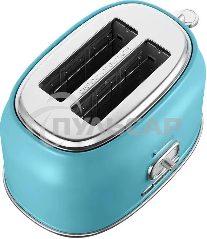 Тостер Kitfort КТ-6455 815Вт голубой/серебристый