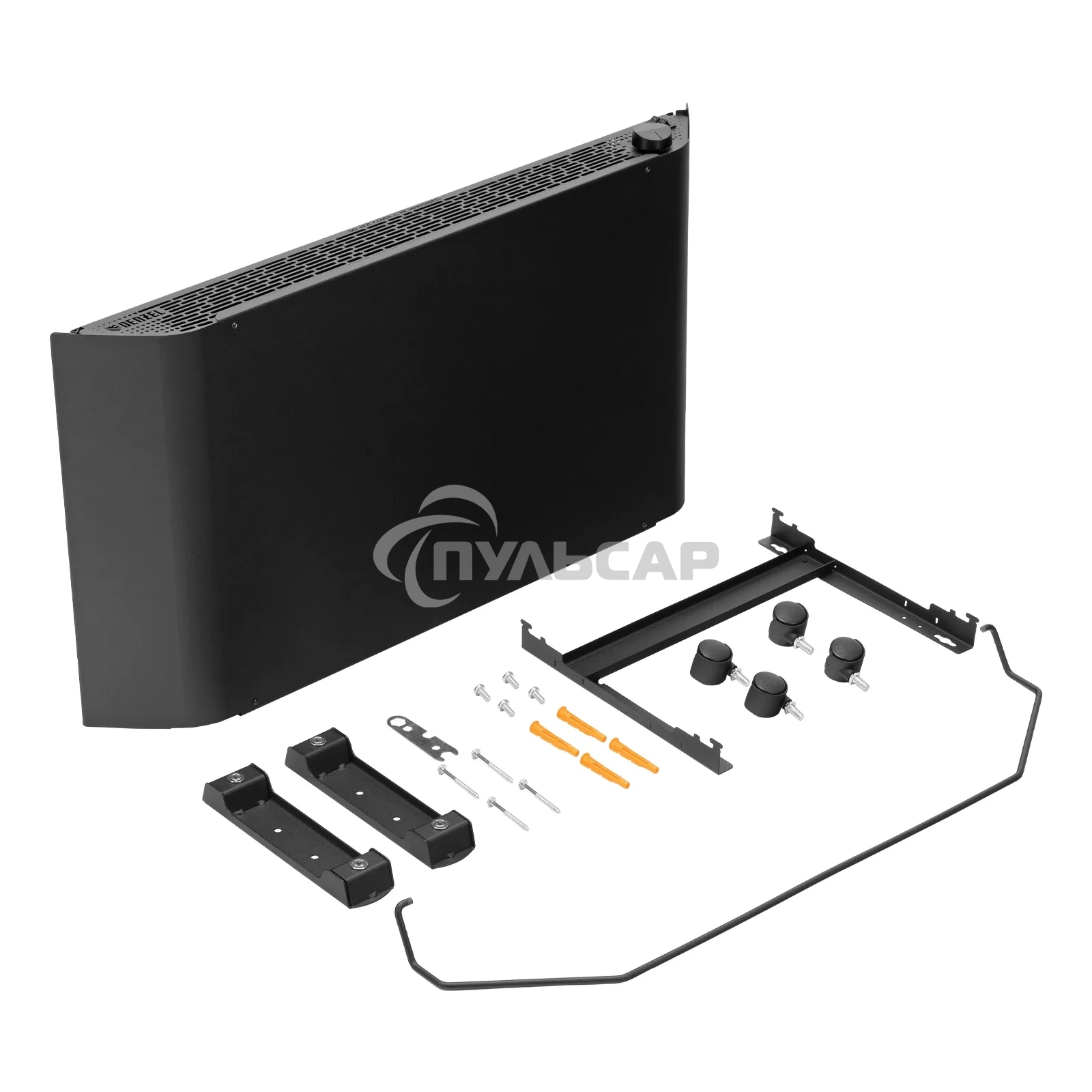 Конвектор Denzel XCE-2000B черный, 2000 Вт, 25 м2, термостат