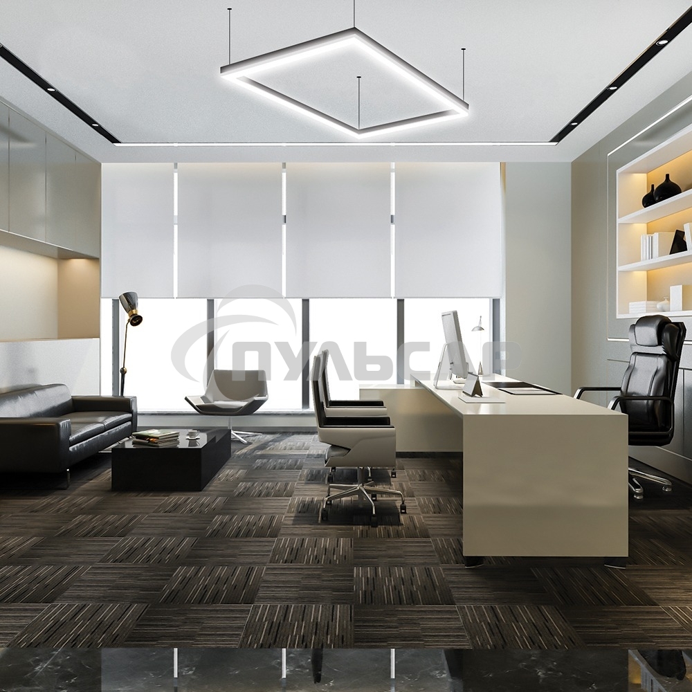 Светильник светодиодный FERON ДПО-36вт 6500К 3200Лм линейный рассеиватель матовый в алюминиевом корпусе черный