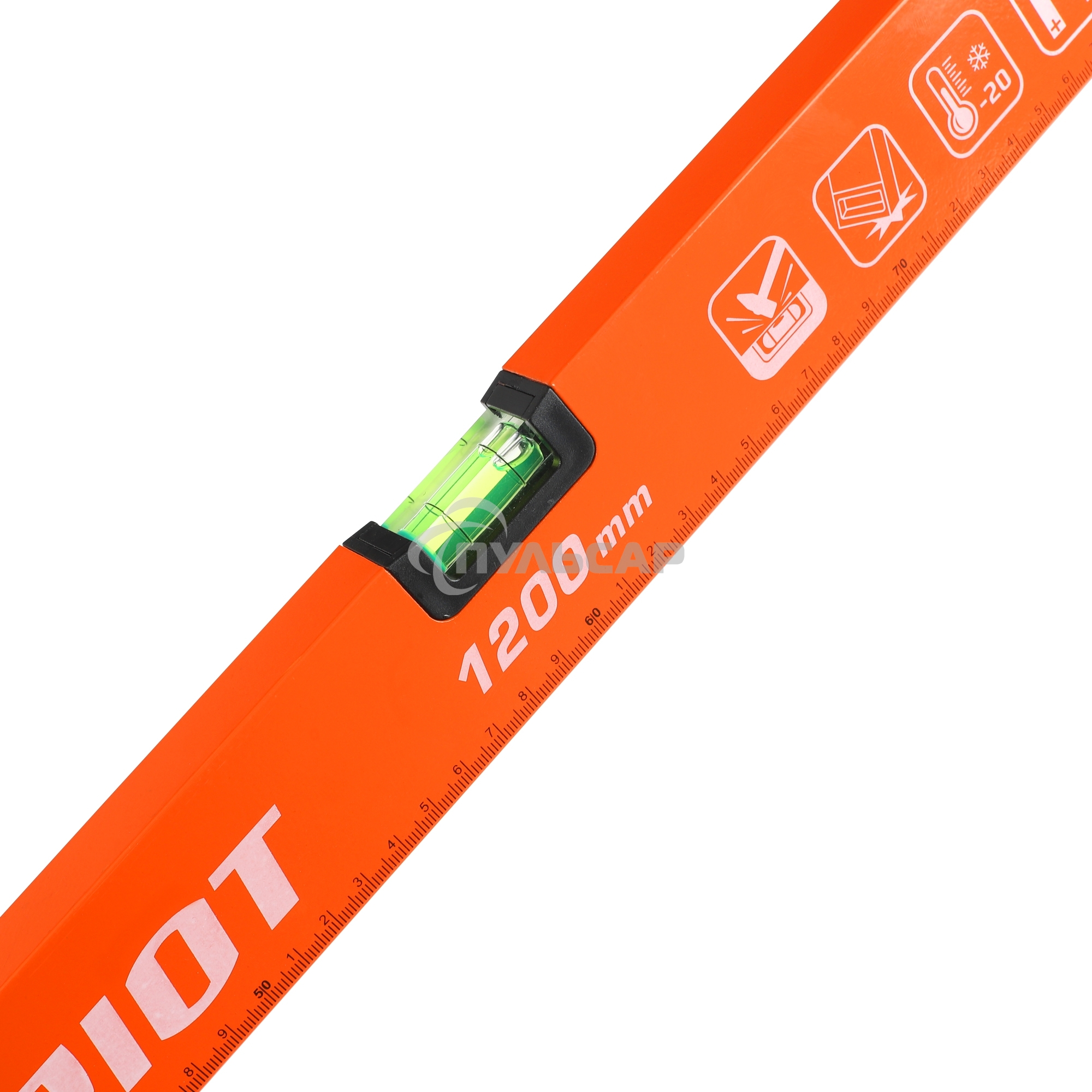 Уровень PATRIOT LRP-1200, магнитный, алюминиевый фрезерованный, усиленный, 1200мм