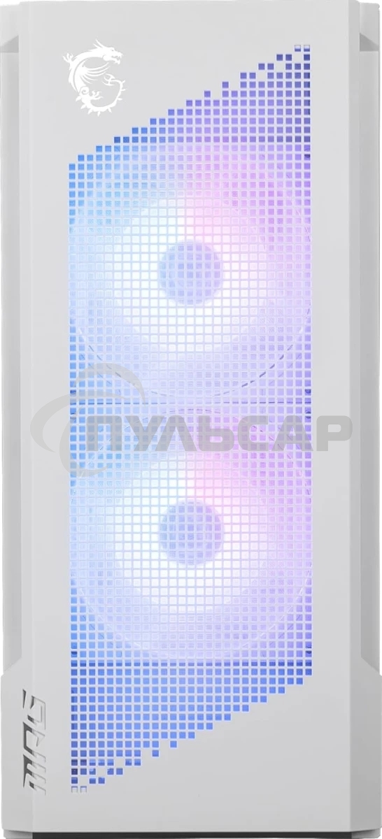 Компьютерный корпус MSI MPG VELOX 300R AIRFLOW PZ белый, Global, 2xUSB 3.2 Gen 1, 1xUSB 3.2 Gen2Type-C, 2x160мм ARGB Fan, 1