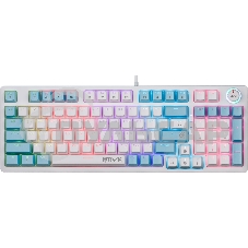 Клавиатура проводная Defender Hawk GK-418, USB, белый/голубой