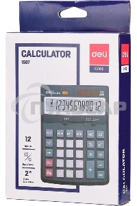 Калькулятор настольный Deli Core E1507 светло-серый 12-разр.