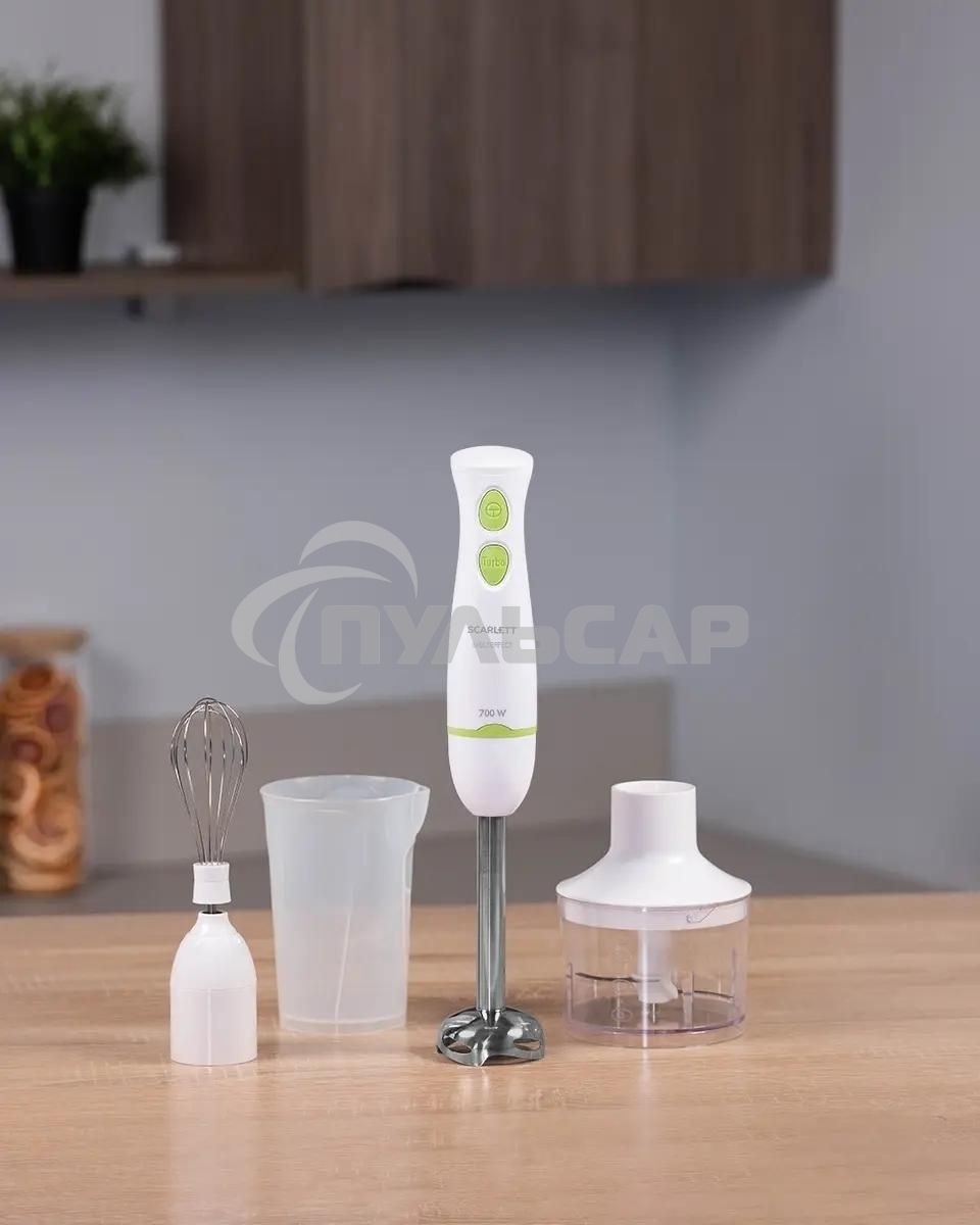 Блендер погружной Scarlett SC-HB42F67, 700Вт белый
