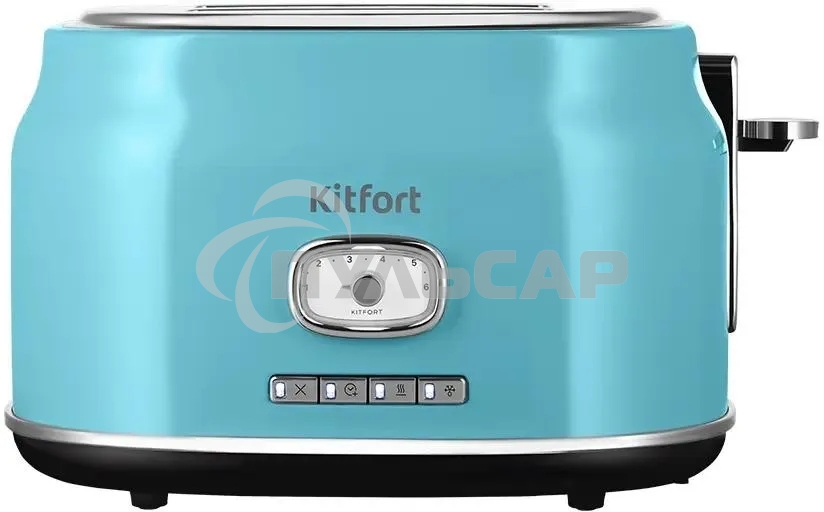 Тостер Kitfort КТ-6455 815Вт голубой/серебристый