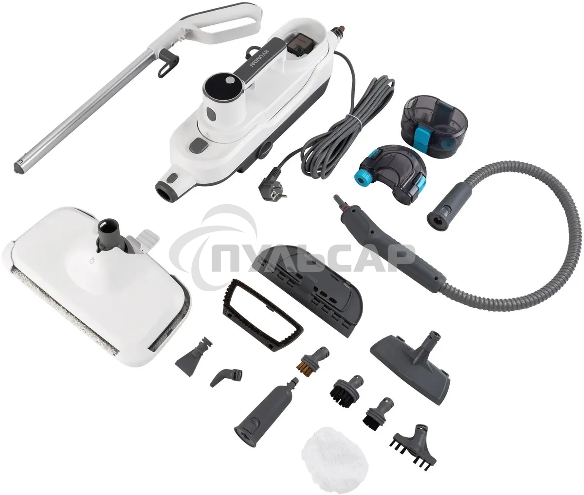 Швабра паровая Hyundai HYV-SM710 1500Вт белый/серый