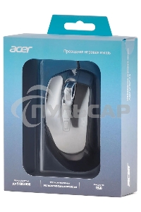 Мышь проводная Acer OMW124 черный, 6400 dpi, USB, кнопки - 8