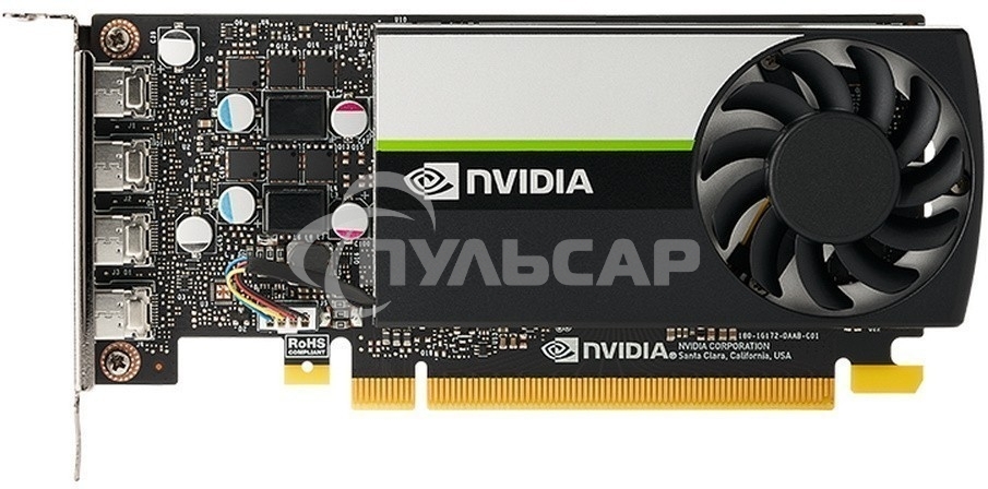 Видеокарта Nvidia Quadro T1000 4Gb, FH bracket, 1 year