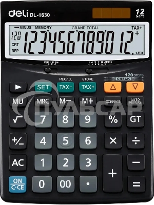 Калькулятор настольный Deli Core E1630 черный 12-разр.